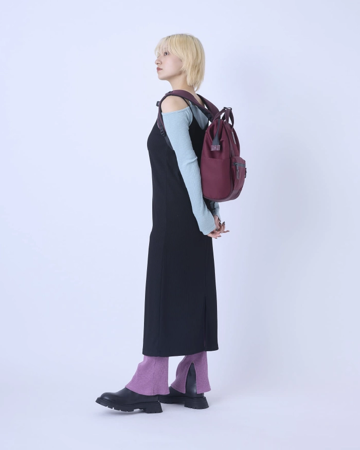 口金リュック コーデ