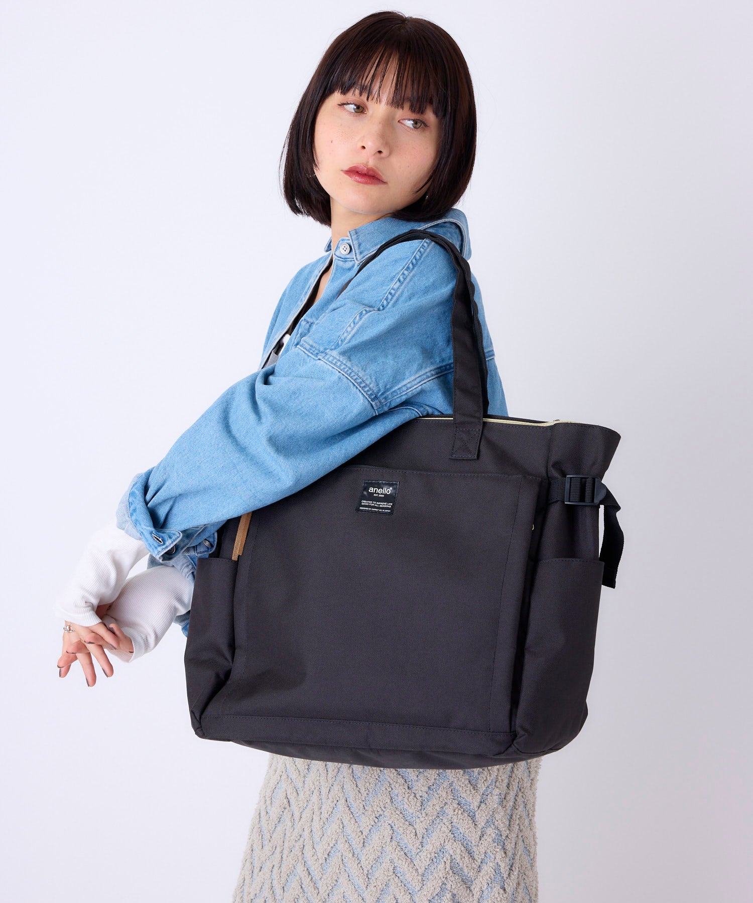 anello トートバッグ 多収納 A4 POST AT-C3132