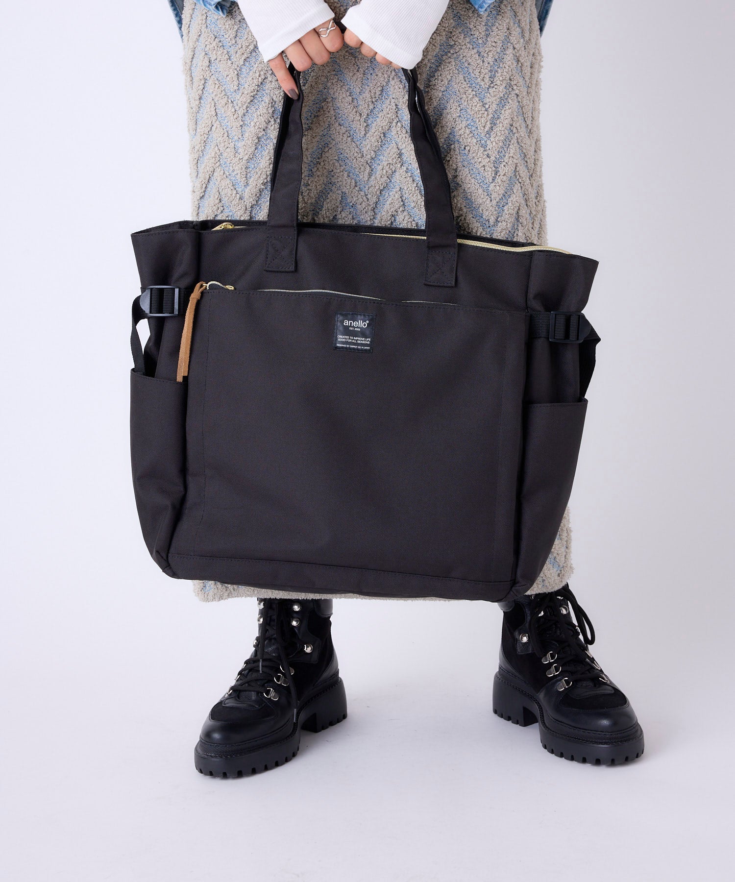 anello トートバッグ 多収納 A4 POST AT-C3132