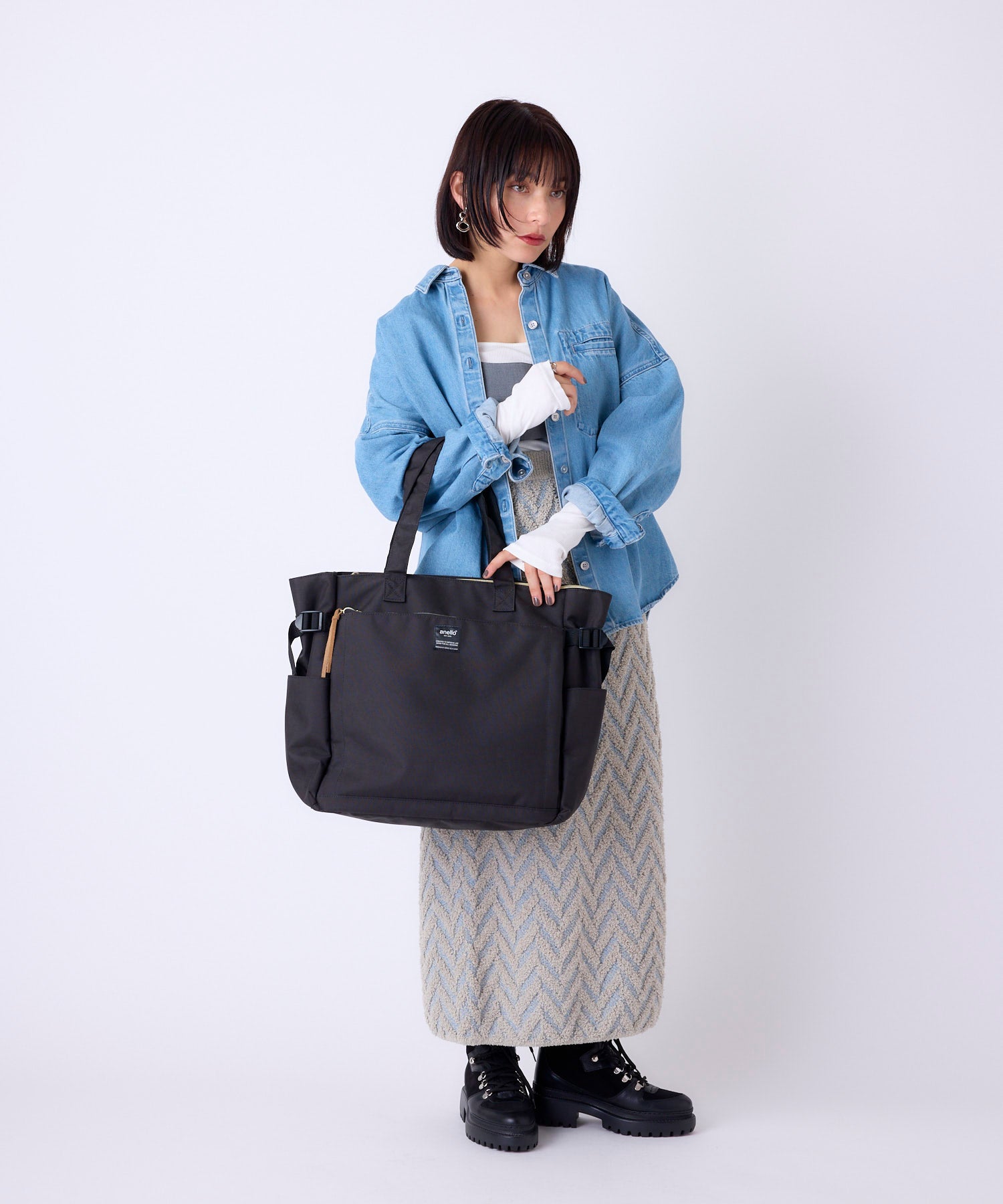 anello トートバッグ 多収納 A4 POST AT-C3132