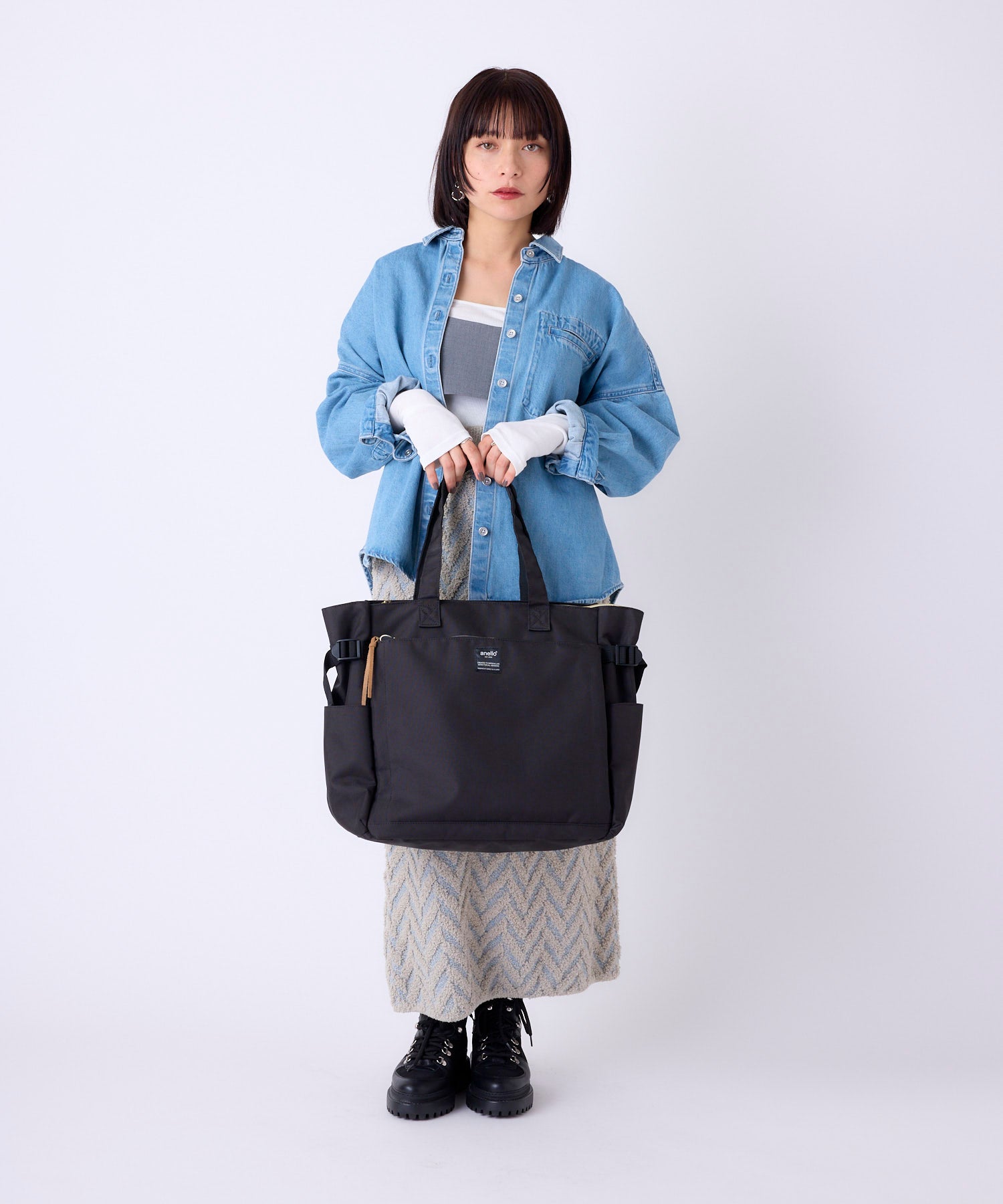 anello トートバッグ 多収納 A4 POST AT-C3132