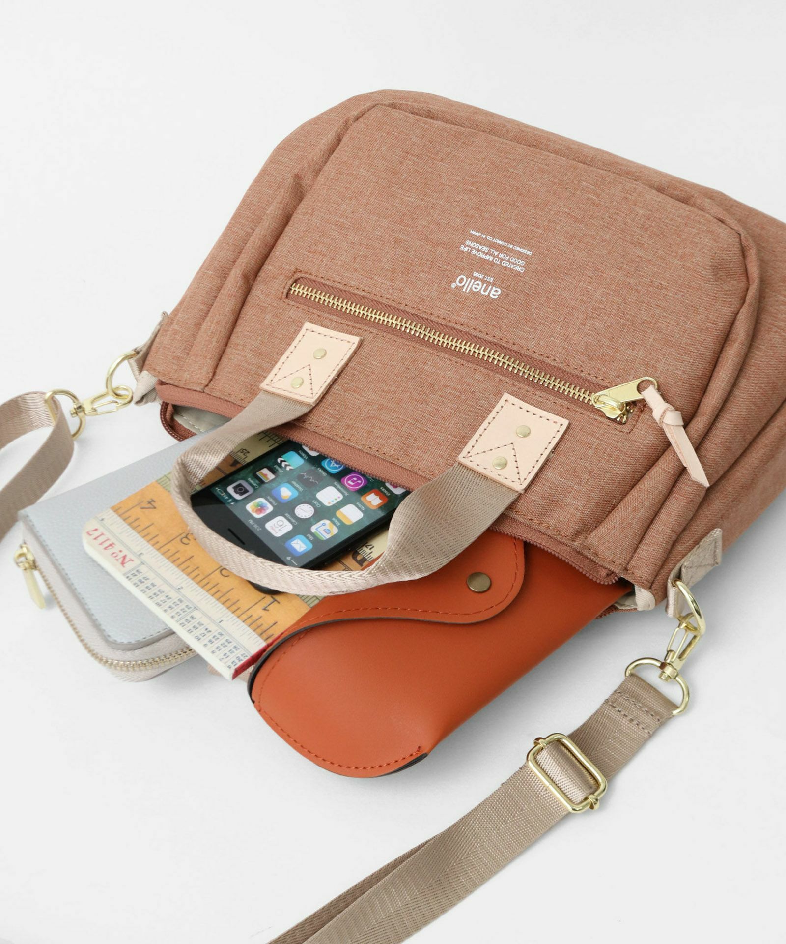 anello ショルダーバッグ 多収納 2WAY A5 ATELIER AT-C3163