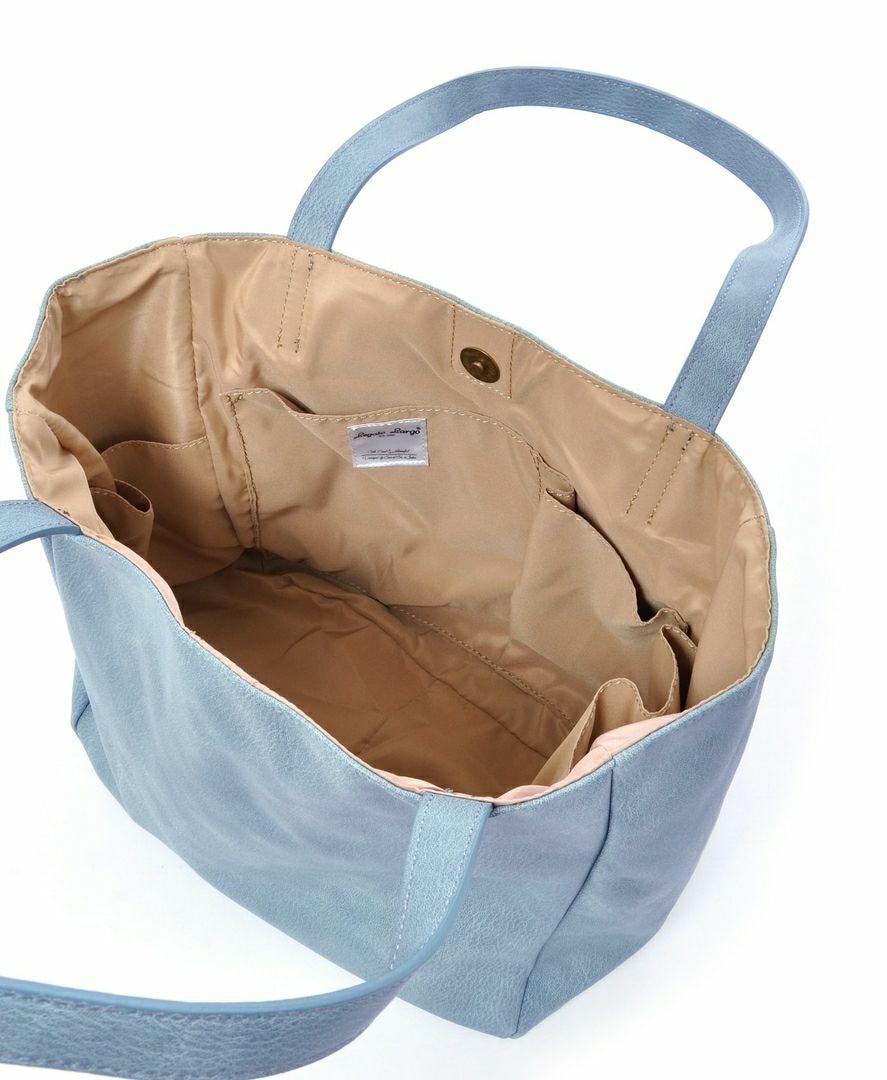 Legato Largo トートバッグ 多収納 A5 スモーキーシボフェイクレザー LU-H0905