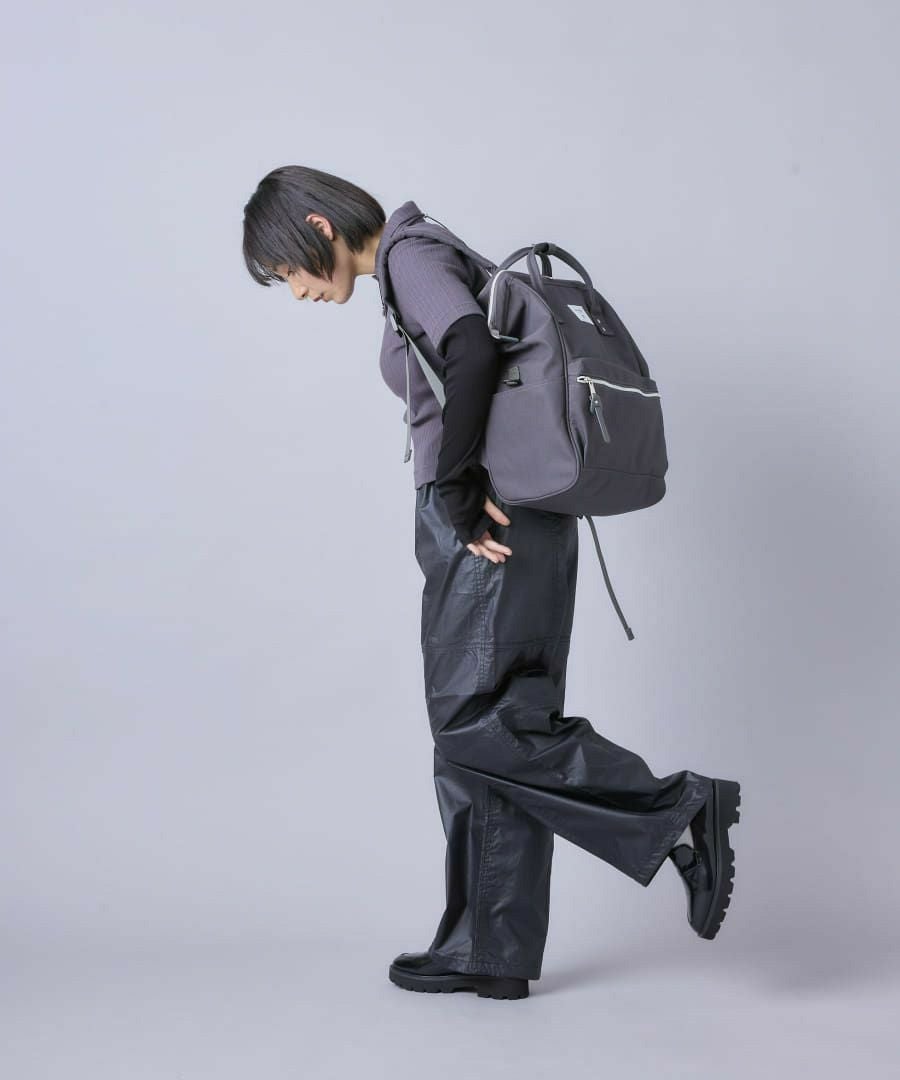 anello リュック バックパック 口金 撥水 多収納 PC収納 ﾘﾌﾟﾘｰﾌﾞ A4 CROSS BOTTLE ATB0193R