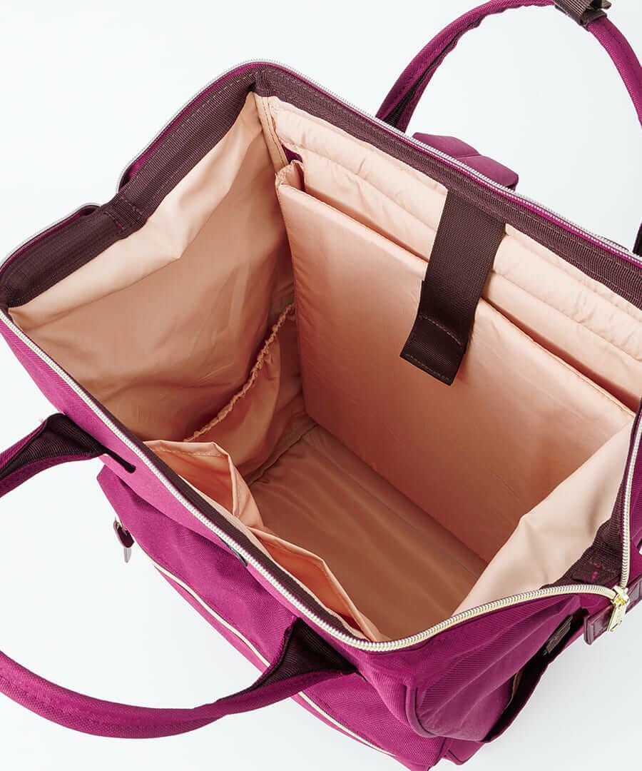 anello リュック バックパック 口金 撥水 多収納 PC収納 ﾘﾌﾟﾘｰﾌﾞ A4 CROSS BOTTLE ATB2521R