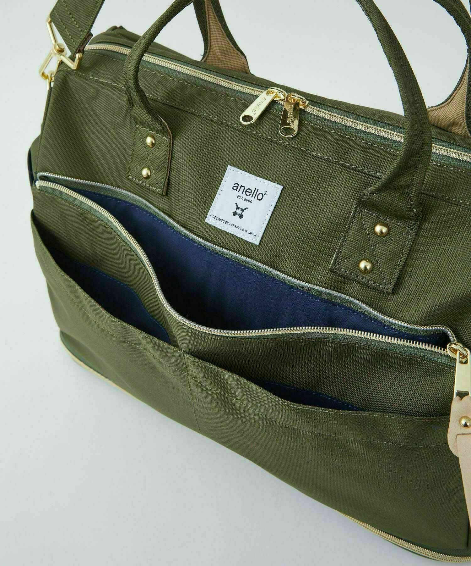 anello ボストンバッグ 口金 撥水 多収納 2WAY ﾘﾌﾟﾘｰﾌﾞ 拡張 A4 CROSS BOTTLE ATC3333R