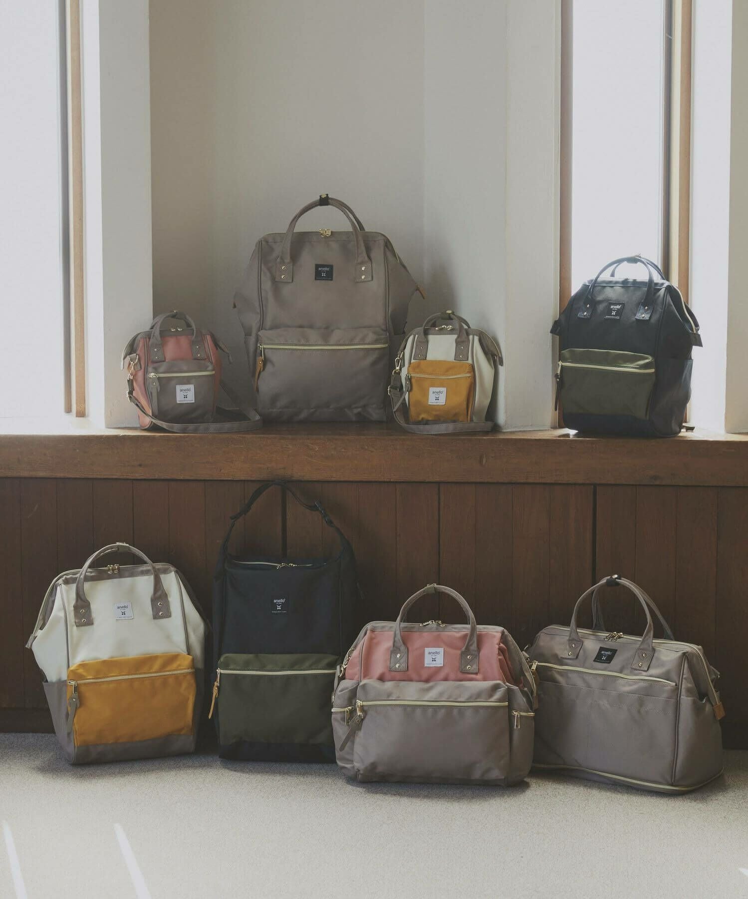 anello ボストンバッグ 口金 撥水 多収納 2WAY ﾘﾌﾟﾘｰﾌﾞ 拡張 A4 CROSS BOTTLE ATC3333R