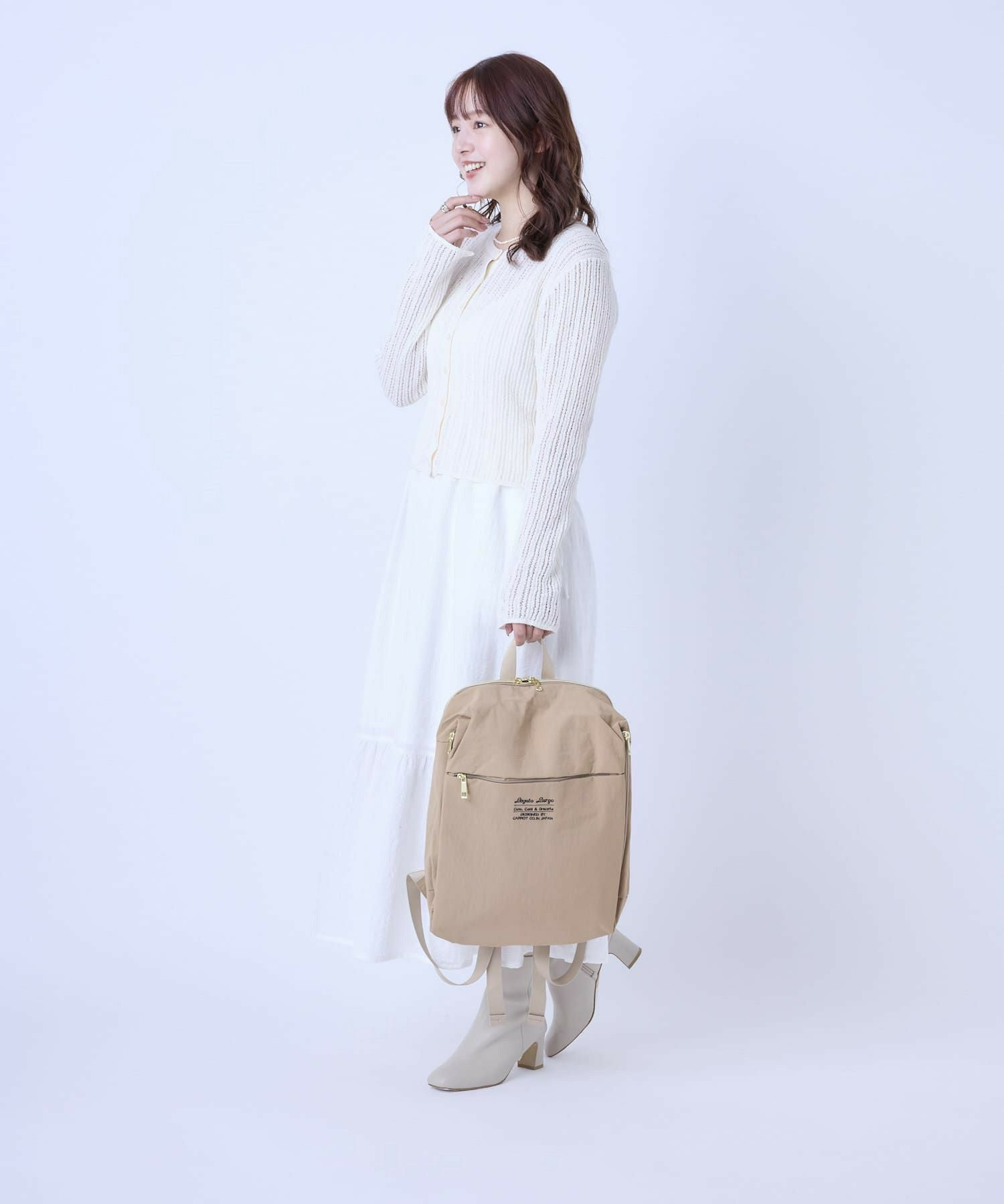 Legato Largo リュック バックパック 洗濯可能　多収納 A4 洗えるかばん LT-E1331