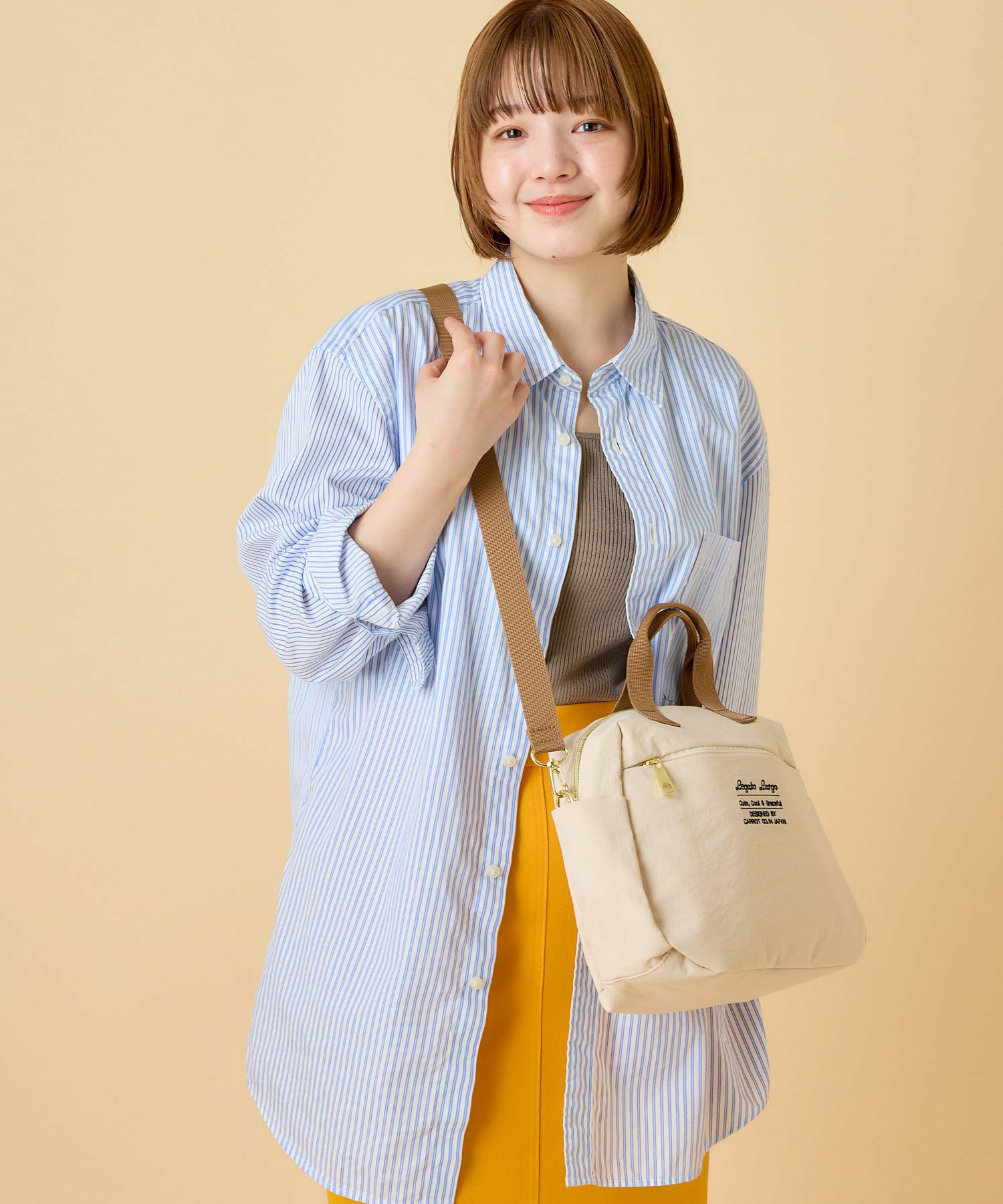 Legato Largo ボストンバッグ 洗濯可能 2WAY 多収納 A5 洗えるかばん LT-E1333