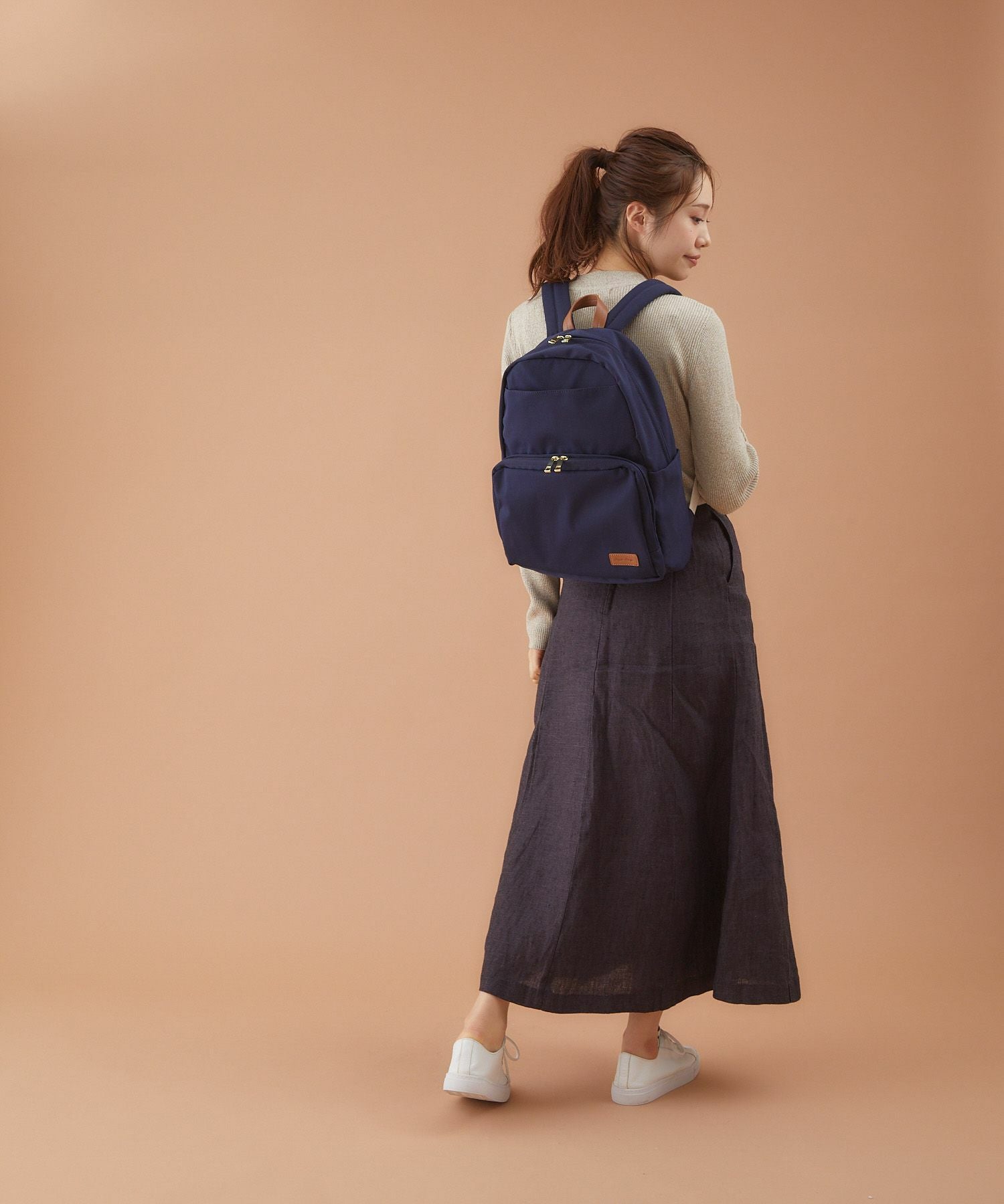 Legato Largo リュック バックパック 撥水 多収納 A4 撥水加工コットン調ポリ LT-G1094