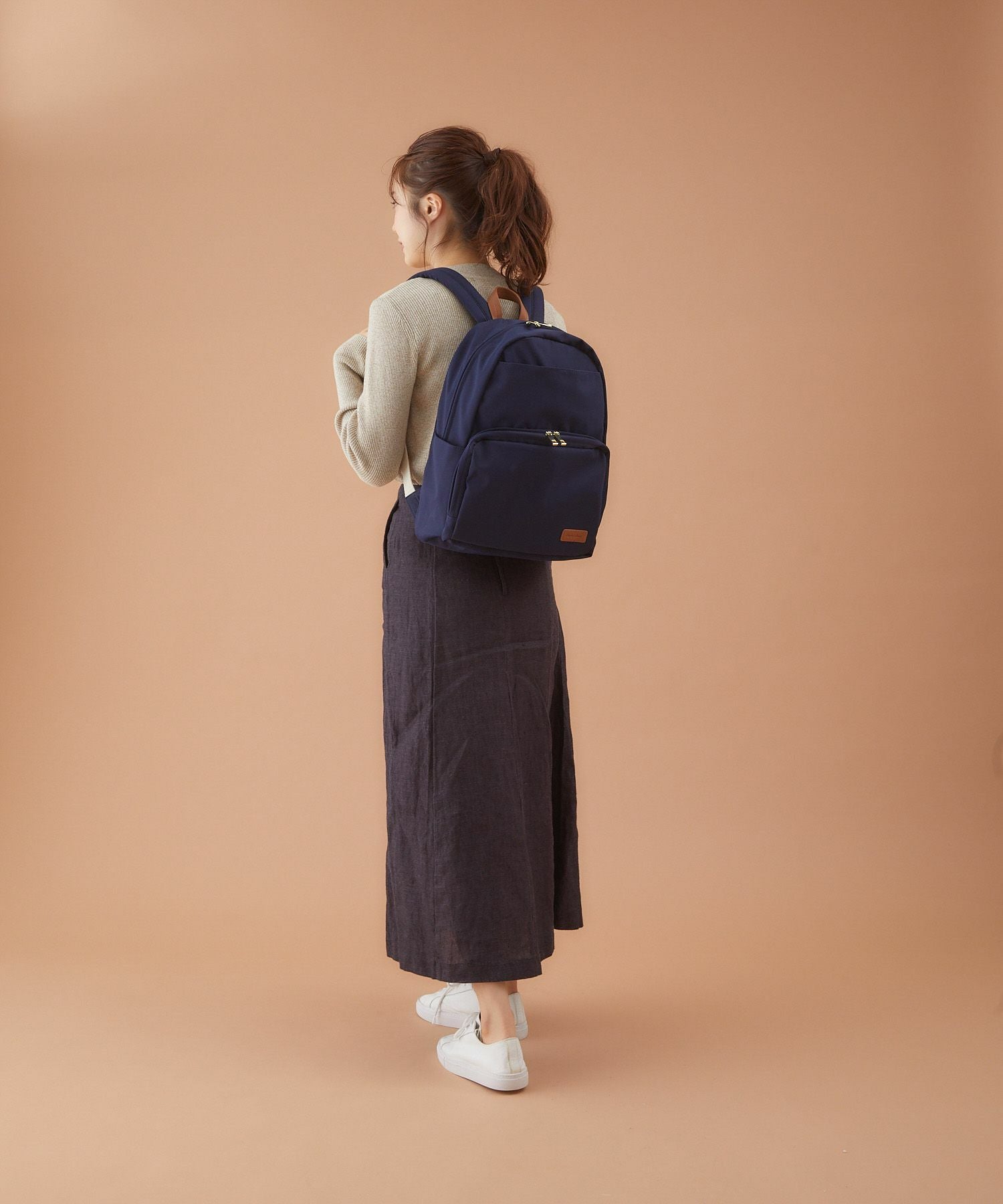 Legato Largo リュック バックパック 撥水 多収納 A4 撥水加工コットン調ポリ LT-G1094