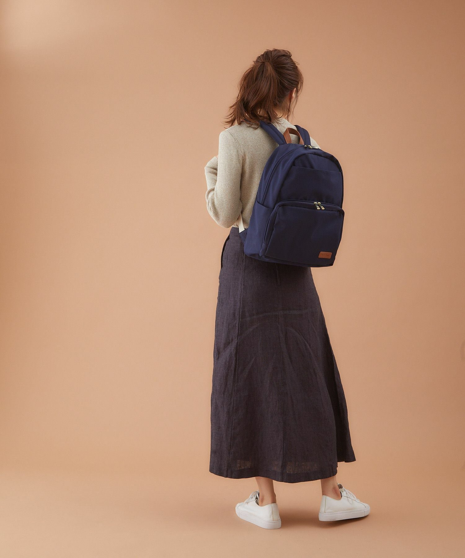 Legato Largo リュック バックパック 撥水 多収納 A4 撥水加工コットン調ポリ LT-G1094