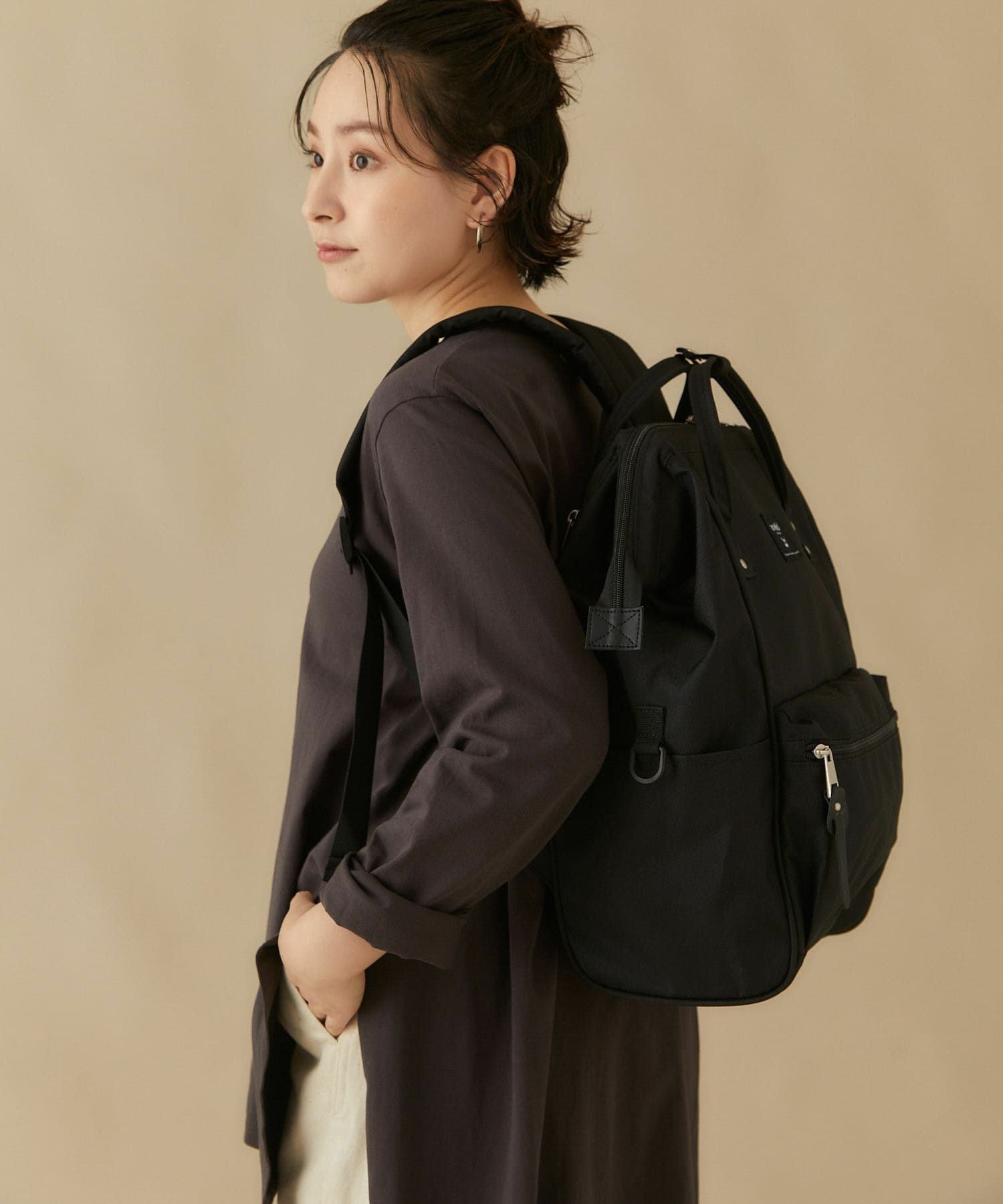 anello リュック バックパック 口金 撥水 多収納 PC収納 ﾘﾌﾟﾘｰﾌﾞ A4 CROSS BOTTLE ASS003R