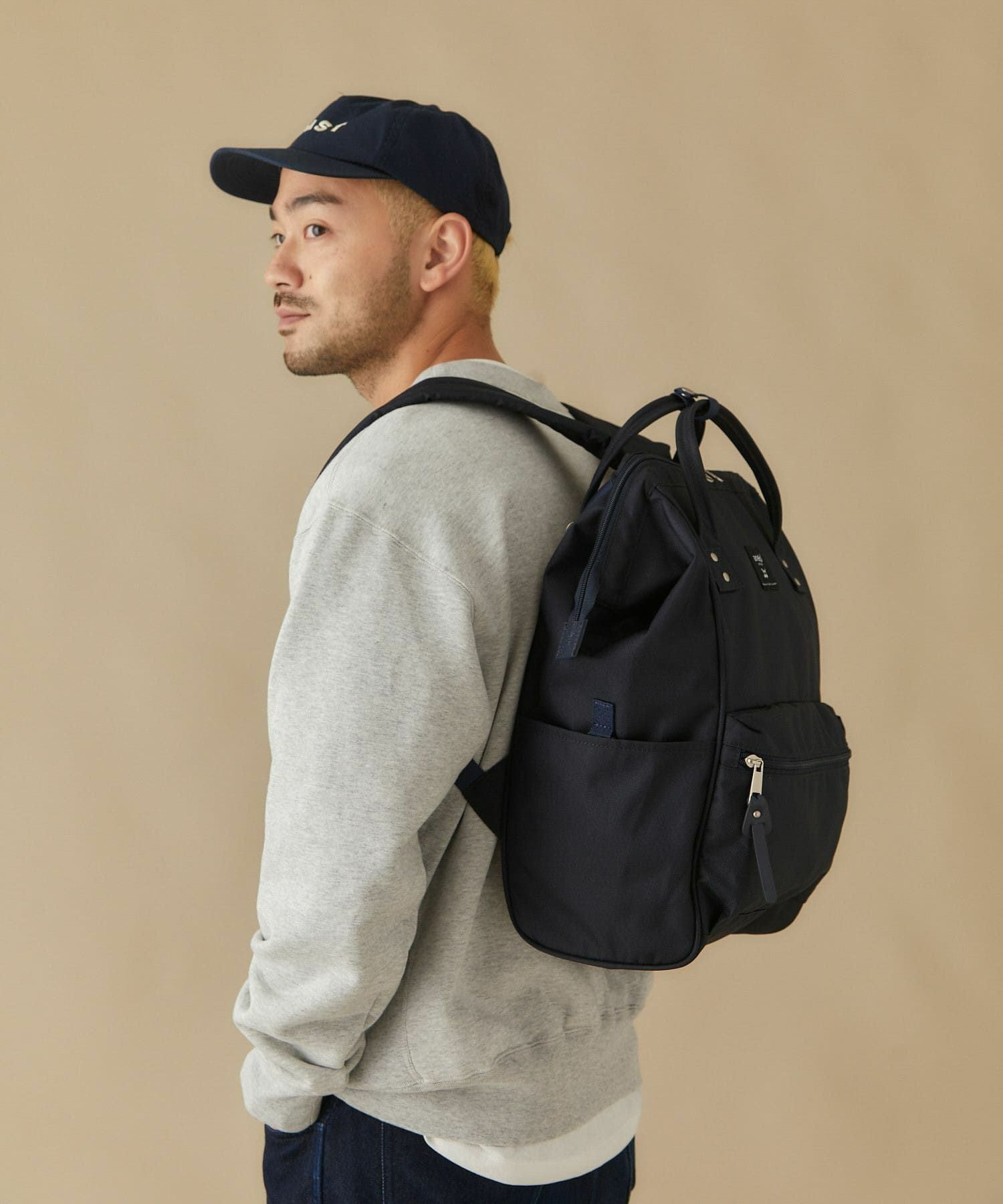 anello リュック バックパック 口金 撥水 多収納 PC収納 ﾘﾌﾟﾘｰﾌﾞ A4 CROSS BOTTLE ASS003R