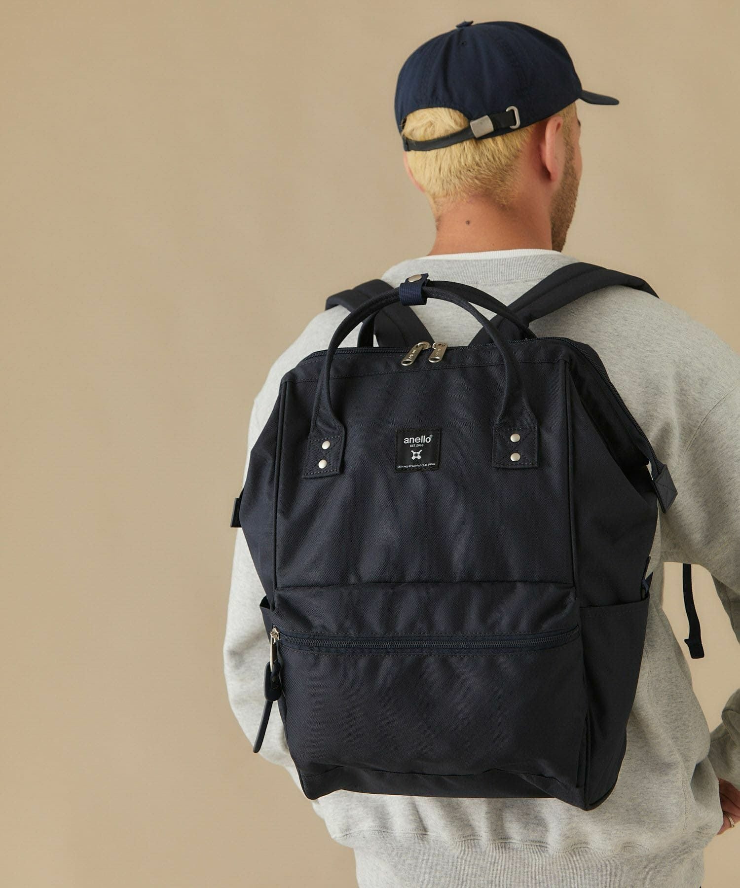 anello リュック バックパック 口金 撥水 多収納 PC収納 ﾘﾌﾟﾘｰﾌﾞ A4 CROSS BOTTLE ASS003R