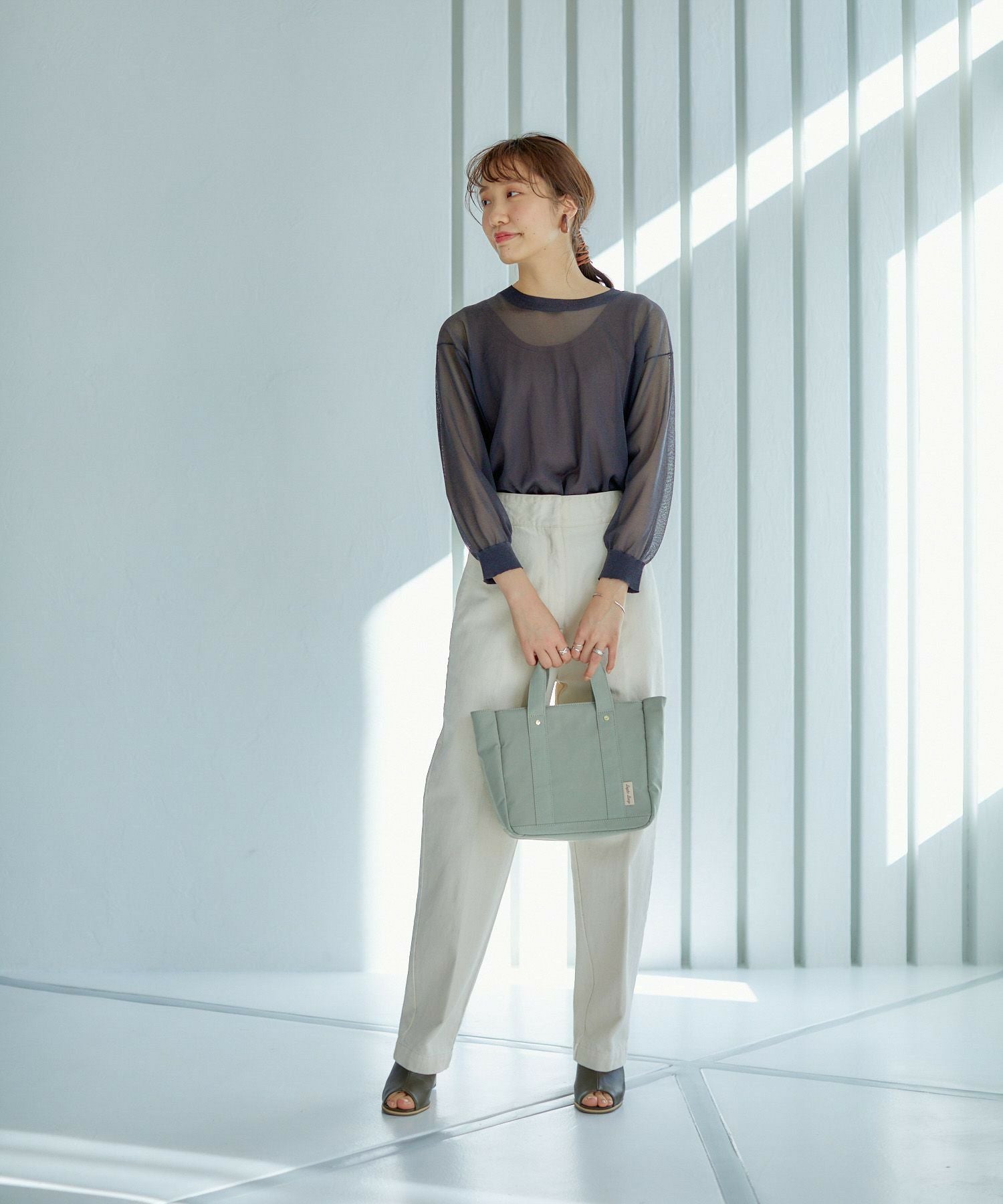 Legato Largo ショルダーバッグ 2WAY 撥水 時短 多収納 A5 撥水加工コットン調ポリ LT-F2051