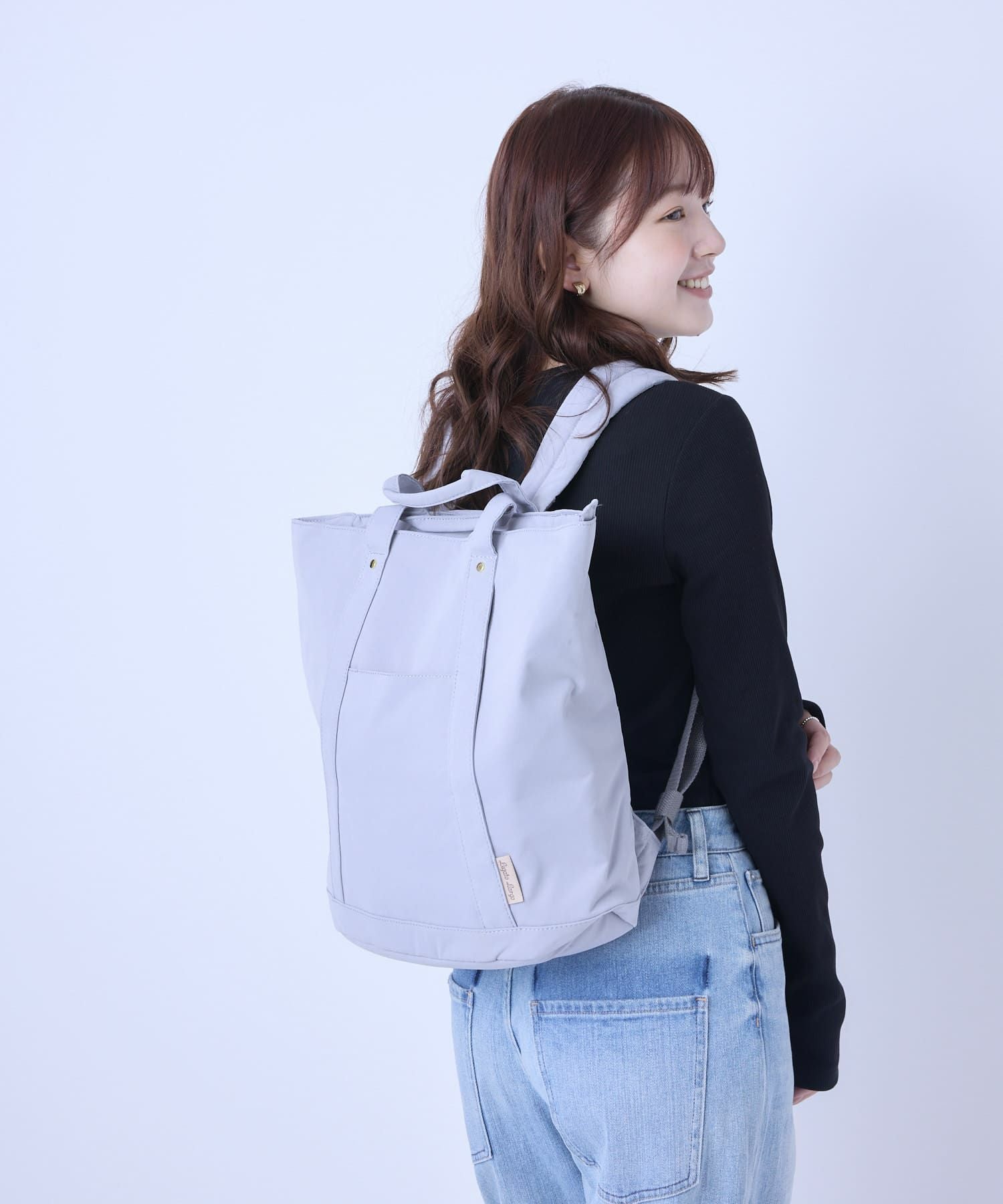 Legato Largo リュック バックパック 撥水 時短 多収納 A4 撥水加工コットン調ポリ LT-F2053