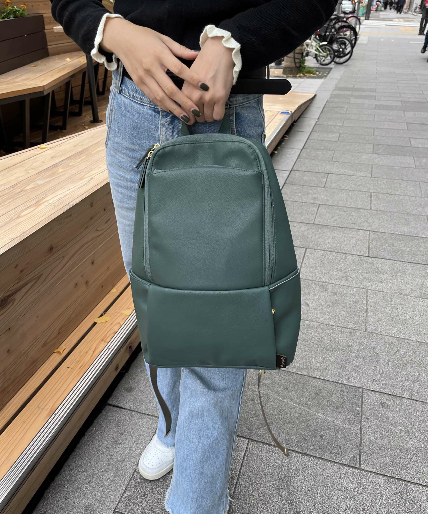 Legato Largo リュック バックパック MIHABAG 多収納 A4 マットスキンフェイクレザー LH-L0033