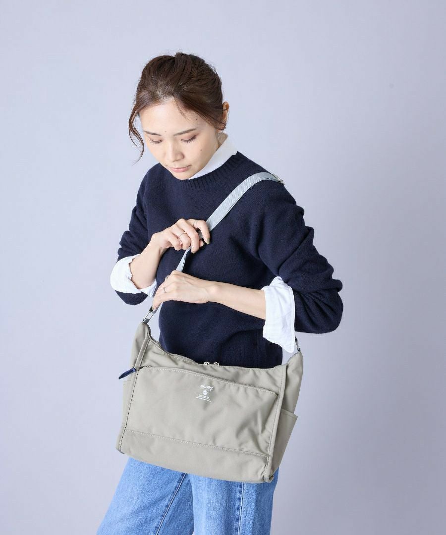 anello GRANDE ショルダーバッグ 軽量 撥水 多収納 10ﾎﾟｹ A5 CABIN GTM0172