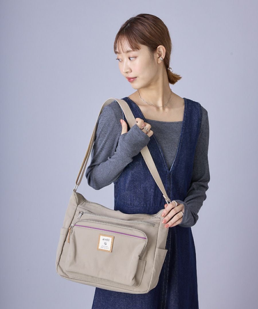 anello GRANDE ショルダーバッグ 多収納 A4 CINNAMON GTM0334