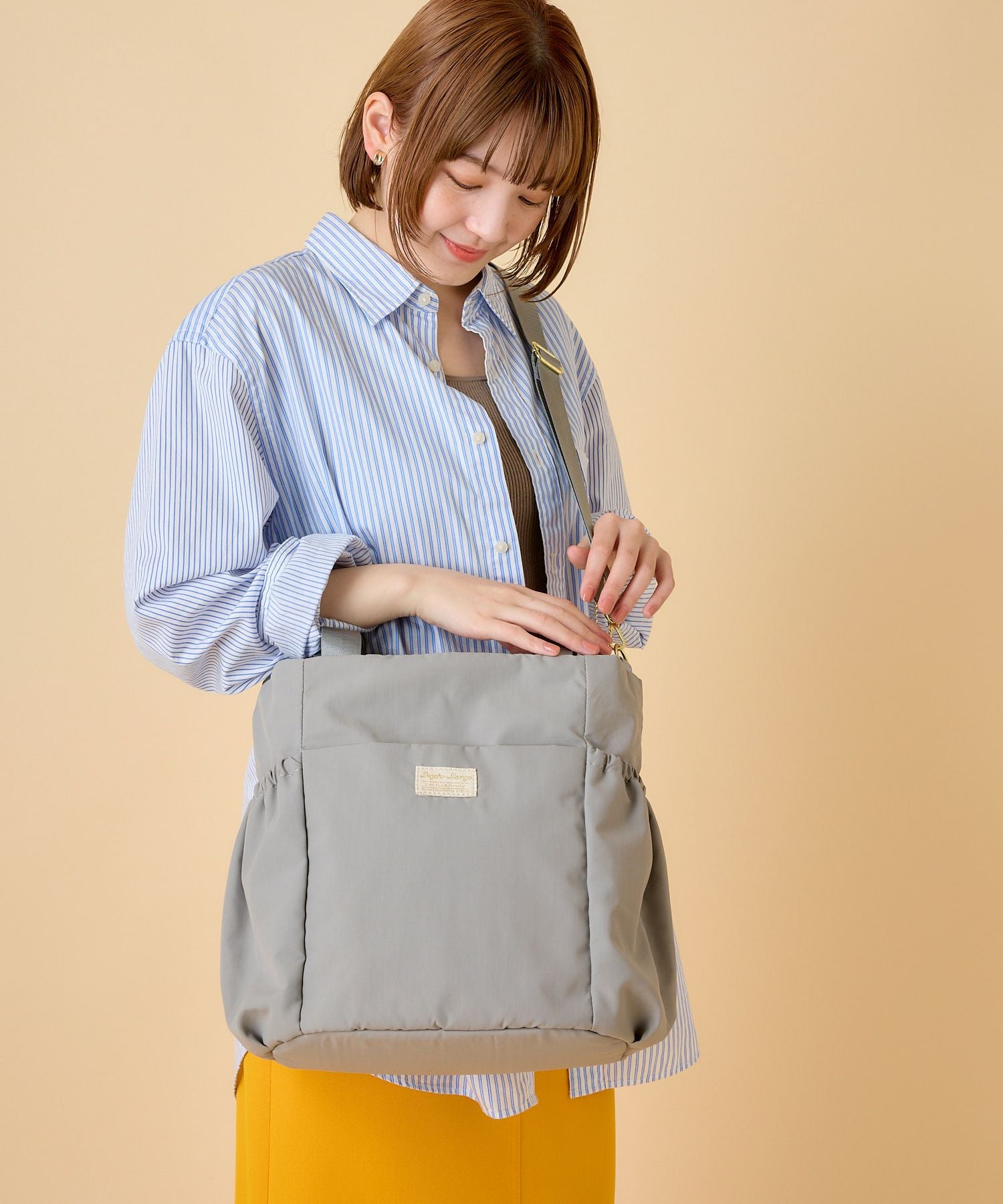 Legato Largo トートバッグ 洗濯可能 軽量 2WAY A4 フワリ LH-X0063