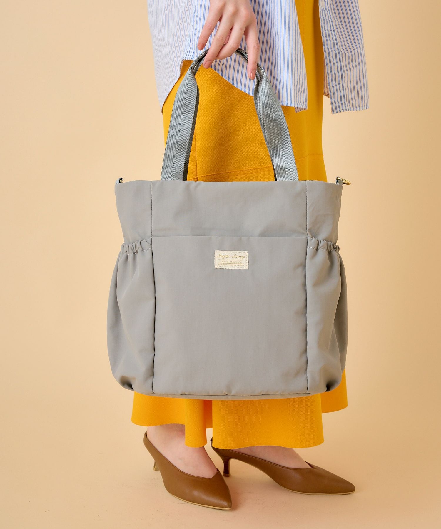 Legato Largo トートバッグ 洗濯可能 軽量 2WAY A4 フワリ LH-X0063