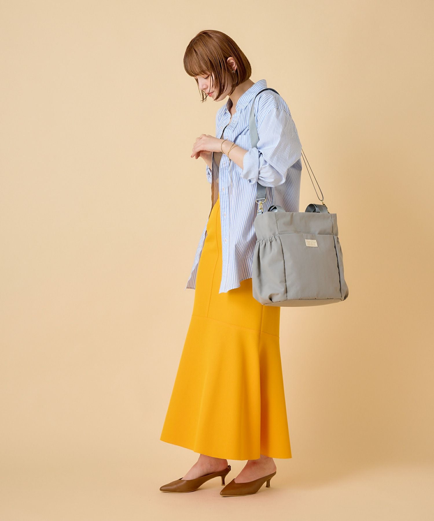 Legato Largo トートバッグ 洗濯可能 軽量 2WAY A4 フワリ LH-X0063