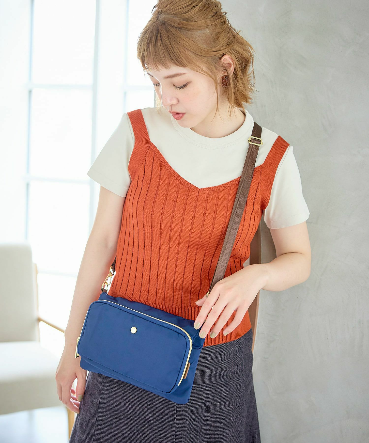 Legato Largo ショルダーバッグ 撥水 財布機能 mini 撥水ツイルナイロン LT-E1541