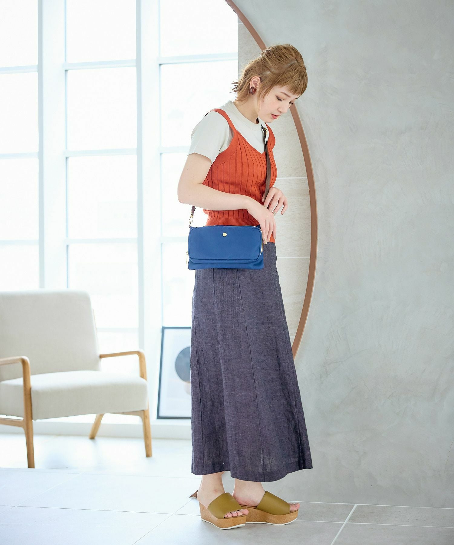 Legato Largo ショルダーバッグ 撥水 財布機能 mini 撥水ツイルナイロン LT-E1541