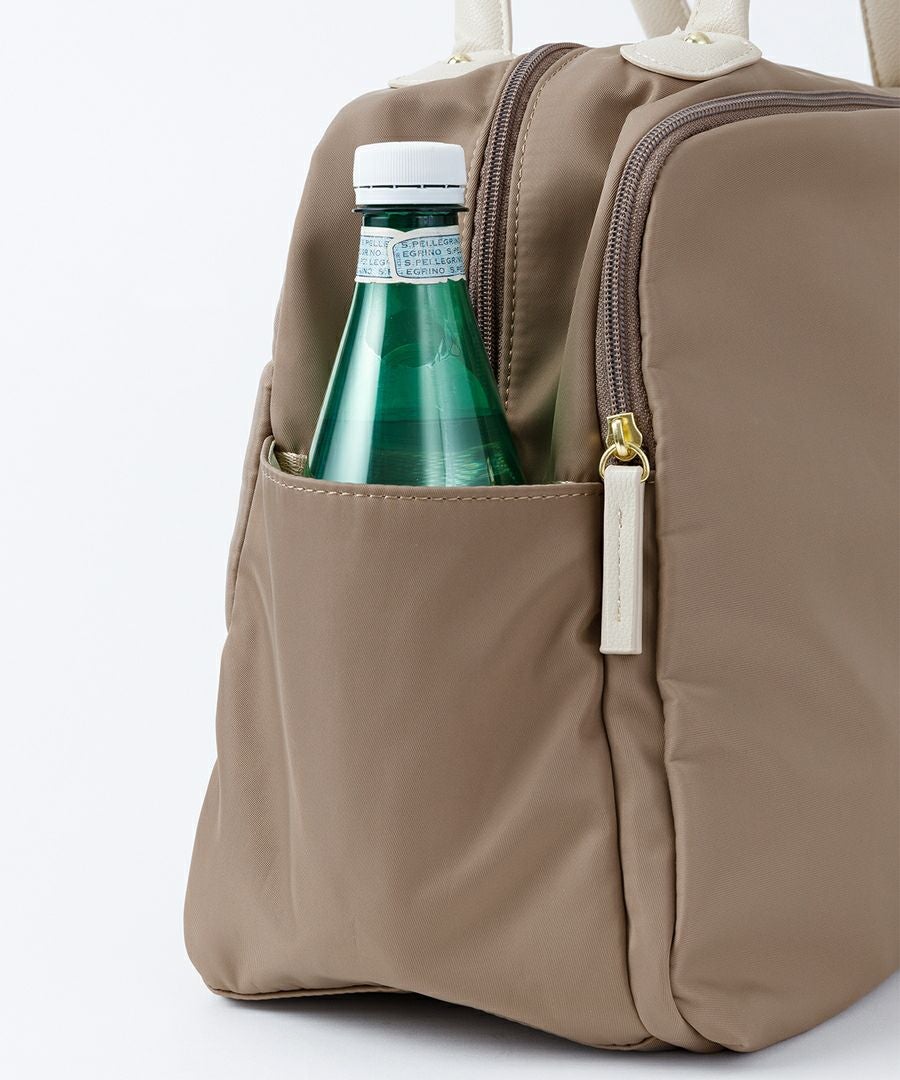 【レスポートサック】モノグラム 2way ボストンバッグ 大容量 グレージュ×茶 容量で選べる】レスポのボストンバッグ！ | ONWARD CROSSET