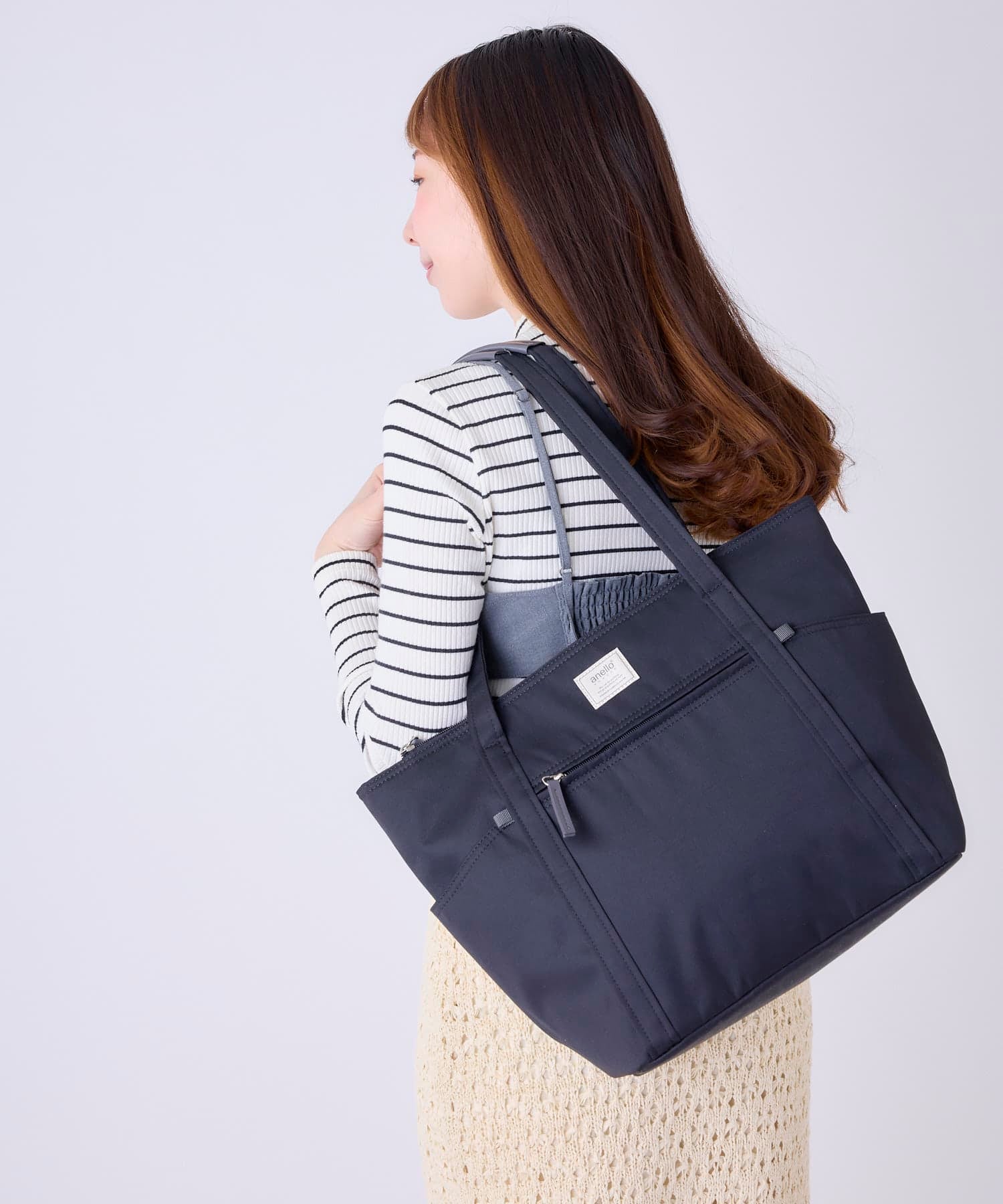 anello GRANDE トートバッグ 軽量 多収納 A4 motte GHM0553