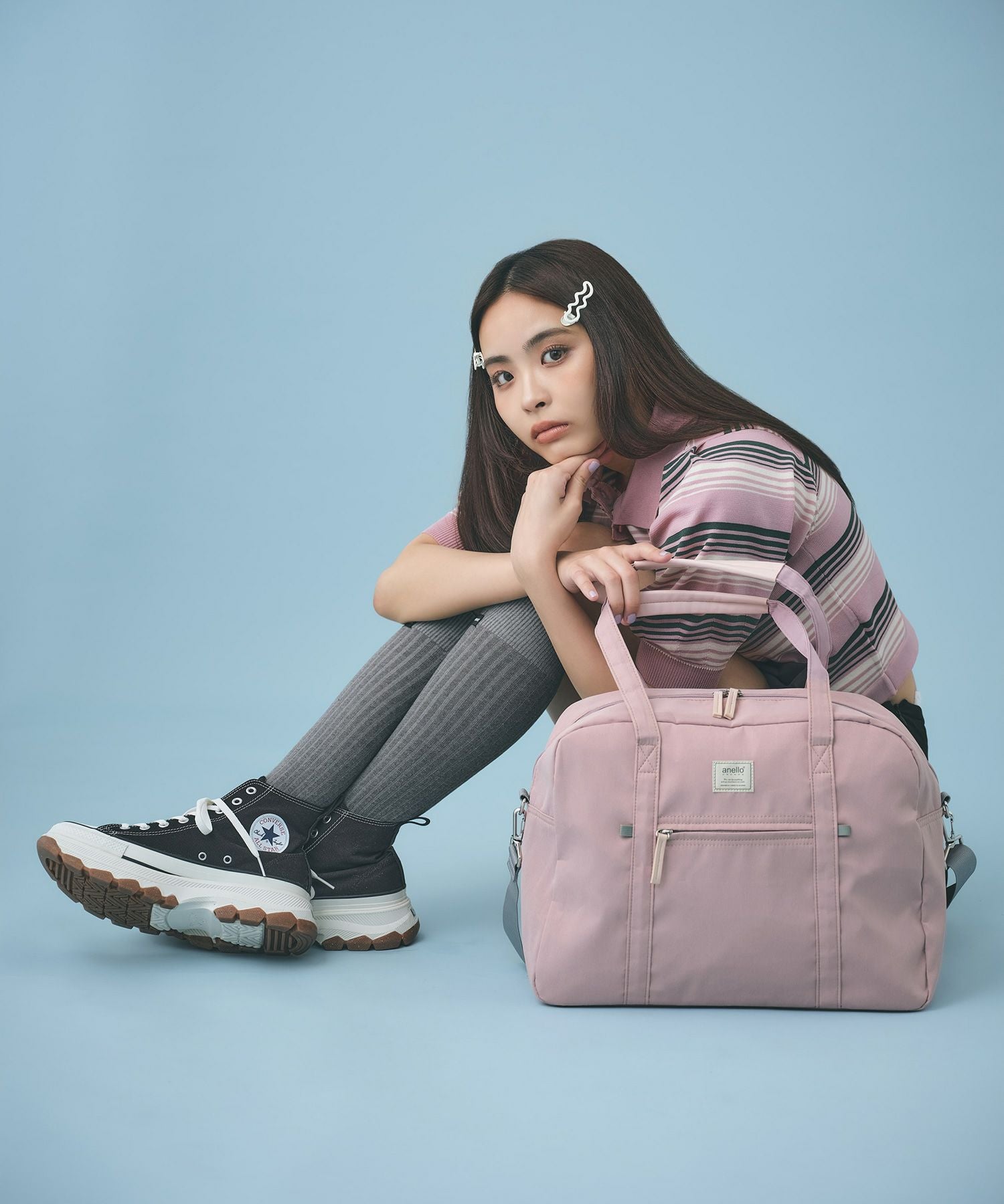 anello GRANDE ボストンバッグ 軽量 多収納 2WAY A4 motte GHM0558