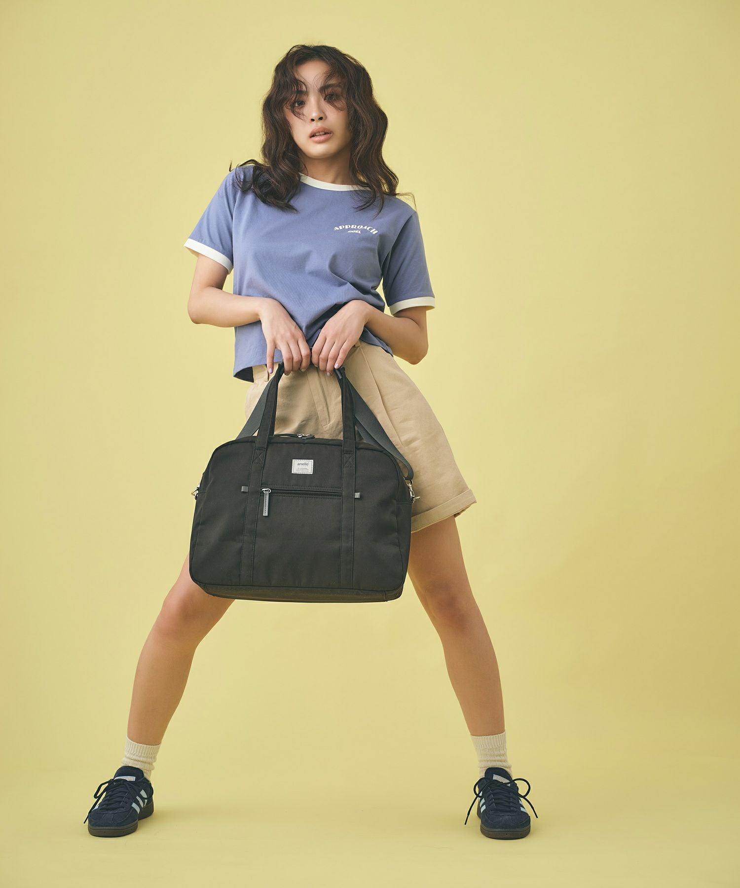 anello GRANDE ボストンバッグ 軽量 多収納 2WAY A4 motte GHM0558