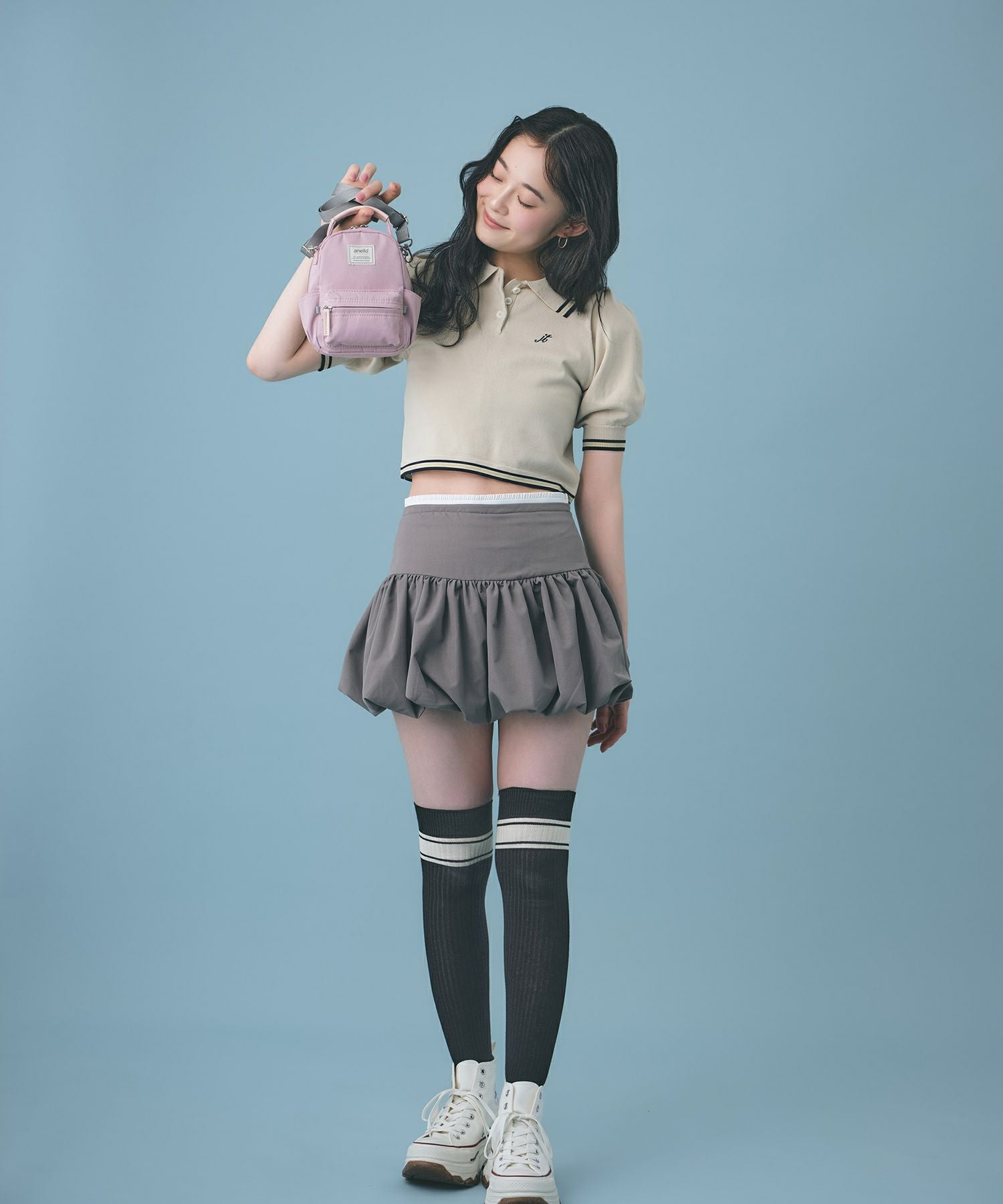 anello GRANDE ショルダーバッグ 軽量 2WAY mini motte GHM0559