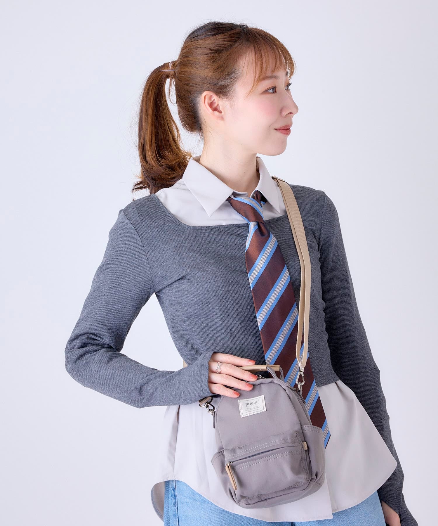 anello GRANDE ショルダーバッグ 軽量 2WAY mini motte GHM0559