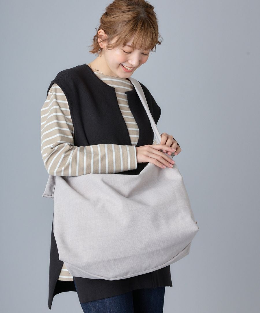 78%OFF】ビッグワンショルダーバッグ/ハンモックバッグリネン調ポリ
