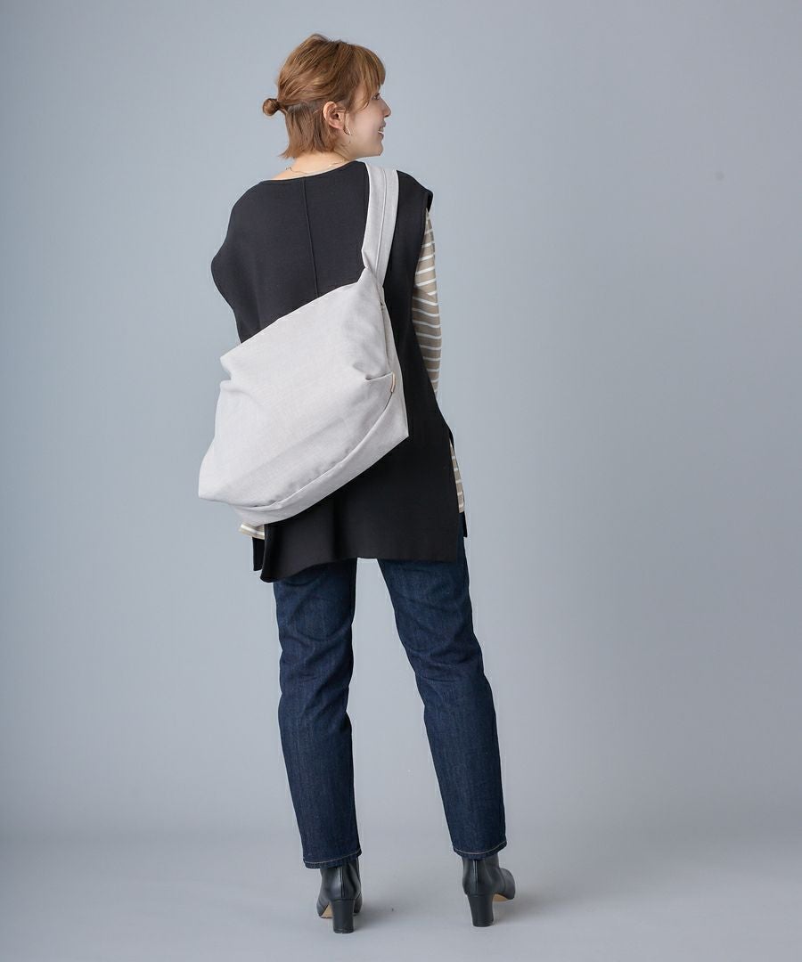 78%OFF】ビッグワンショルダーバッグ/ハンモックバッグリネン調ポリ
