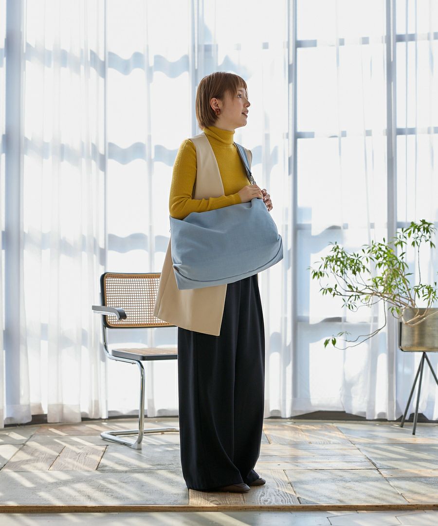 78%OFF】ビッグワンショルダーバッグ/ハンモックバッグリネン調ポリ