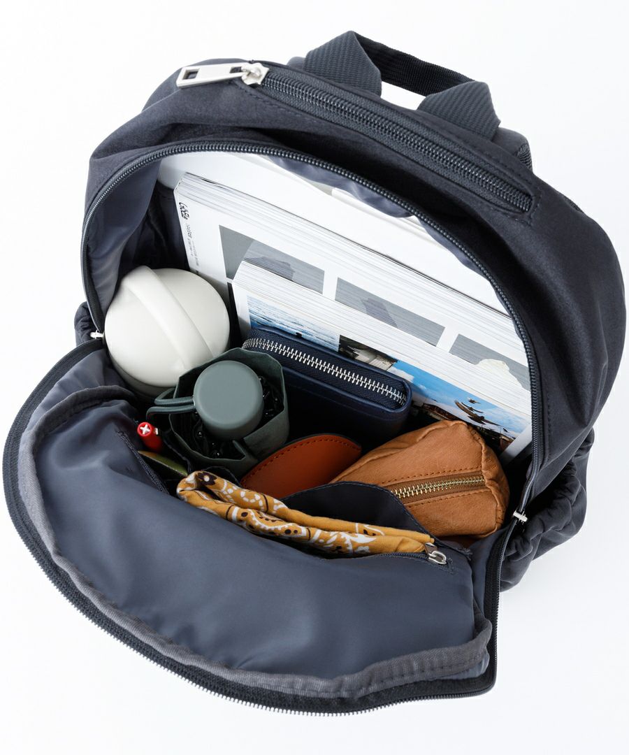 Legato Largo リュック バックパック 撥水 10ﾎﾟｹ 多収納 A4 ドロストバッグ LI-E1624