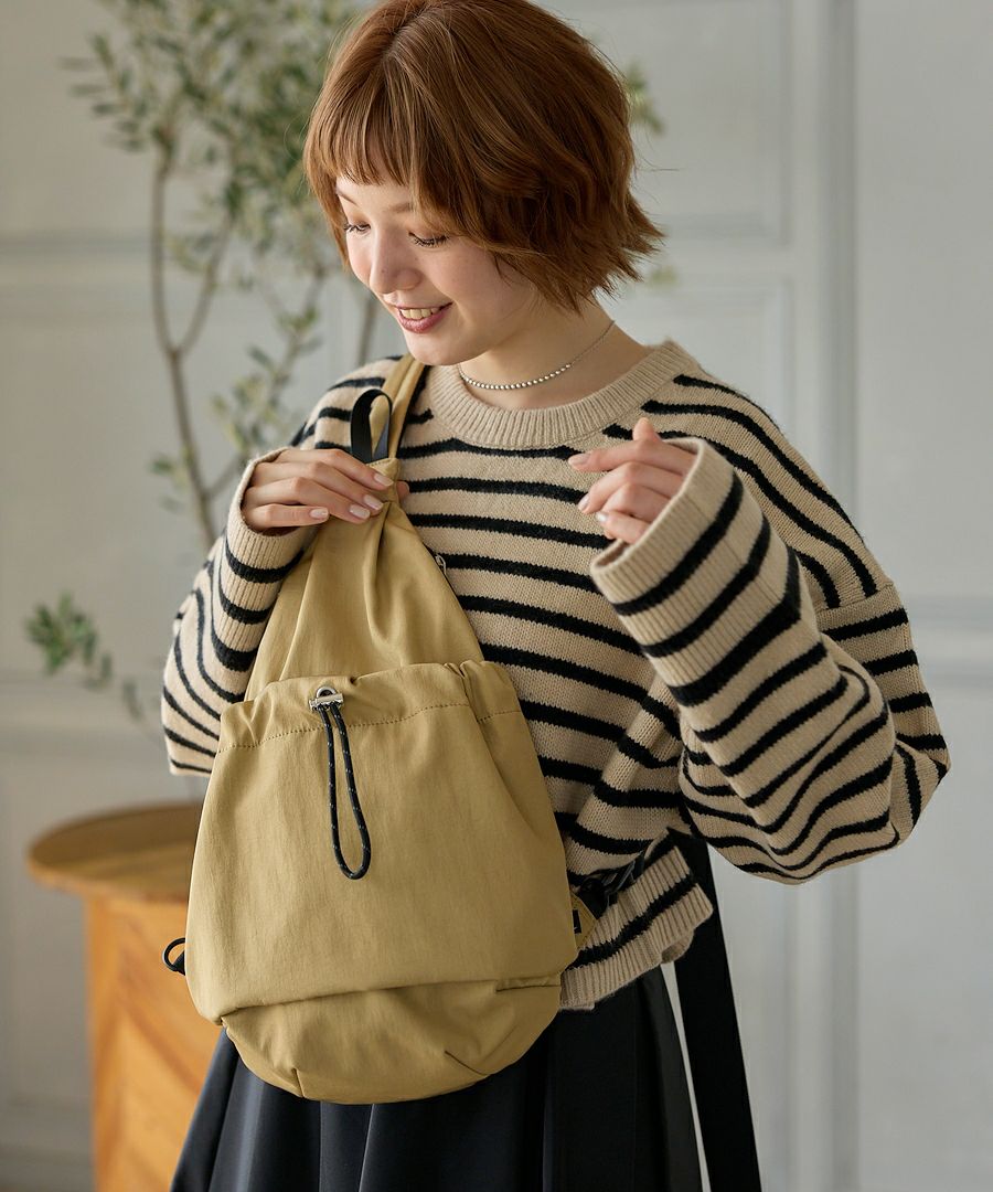 Legato Largo ボディバッグ ウエストポーチ 撥水 A5 ドロストバッグ LI-E1626