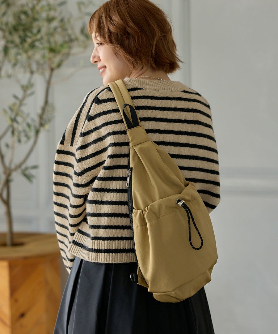 Legato Largo ボディバッグ ウエストポーチ 撥水 A5 ドロストバッグ LI-E1626