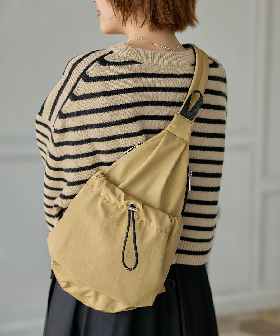 Legato Largo ボディバッグ ウエストポーチ 撥水 A5 ドロストバッグ LI-E1626