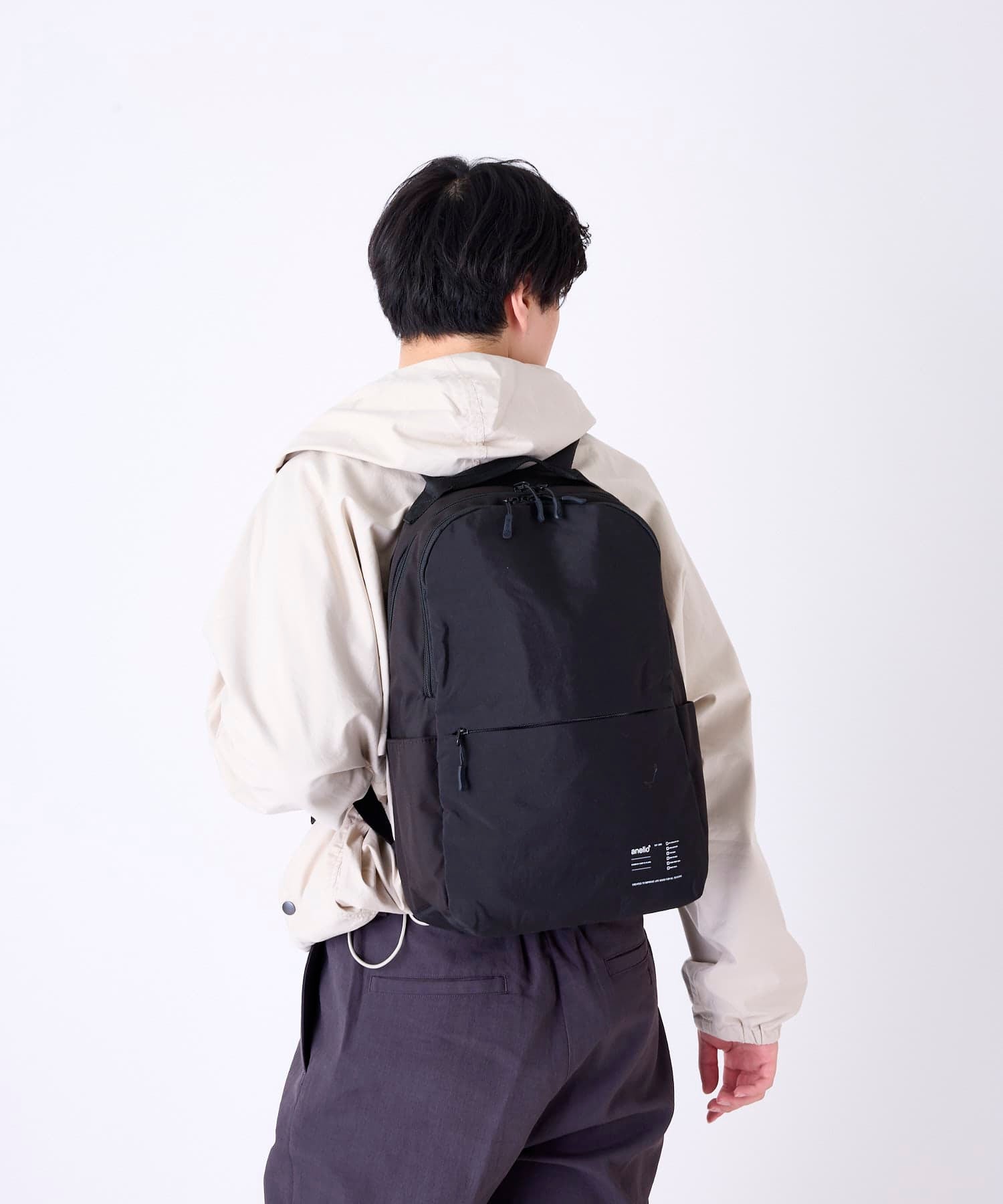 anello リュック バックパック 両面撥水 軽量 PC収納 10ポケット キャリーオン A4 GUIDE ATH3563