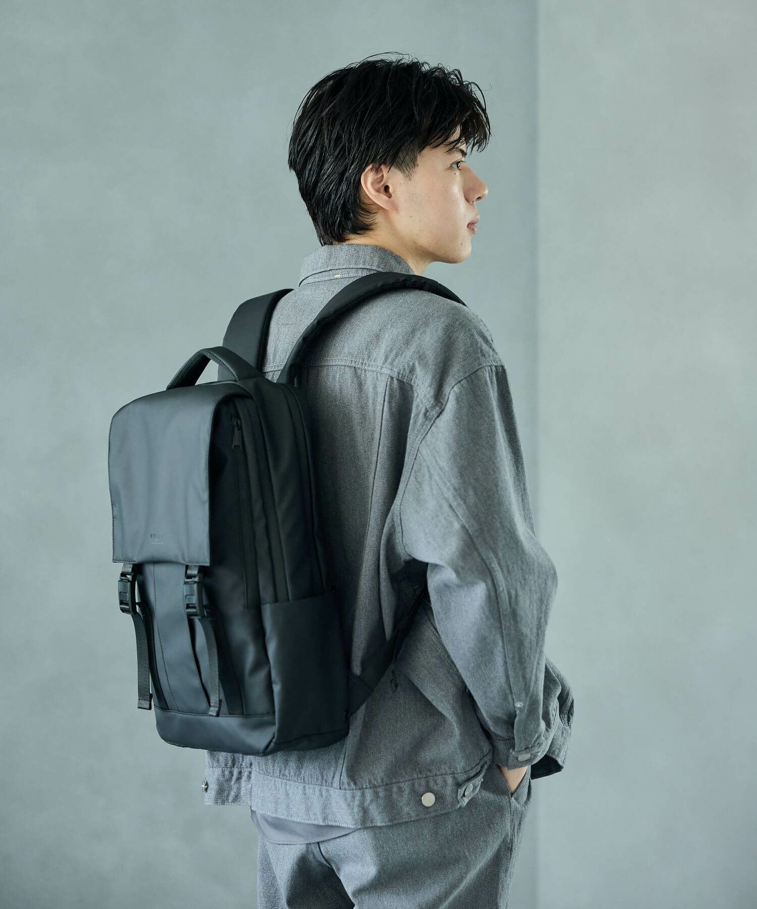 anello リュック バックパック 耐水 10ポケット PC収納 キャリーオン マグネットバックル A4 M.F.GAMMA ATS1281