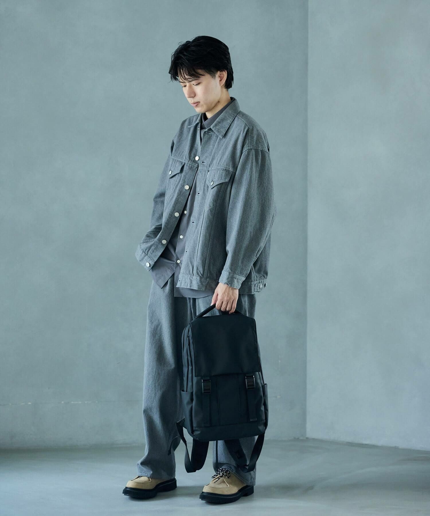 anello リュック バックパック 耐水 10ポケット PC収納 キャリーオン マグネットバックル A4 M.F.GAMMA ATS1281