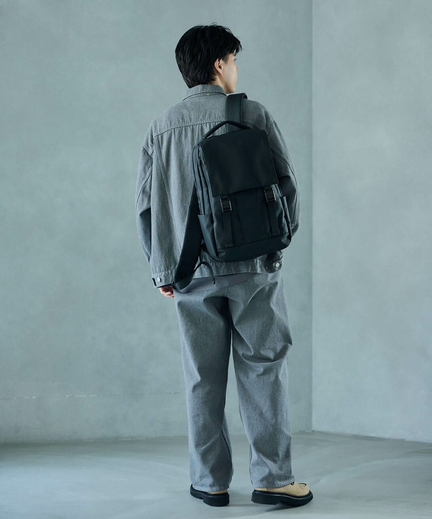 anello リュック バックパック 耐水 10ポケット PC収納 キャリーオン マグネットバックル A4 M.F.GAMMA ATS1281