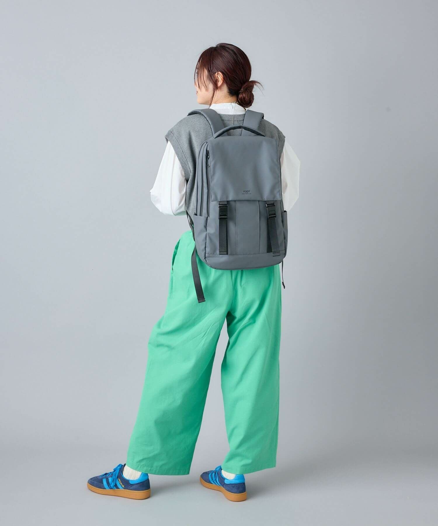 anello リュック バックパック 耐水 10ポケット PC収納 キャリーオン マグネットバックル A4 M.F.GAMMA ATS1281