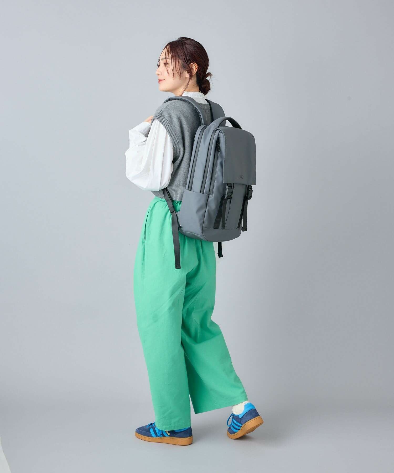 anello リュック バックパック 耐水 10ポケット PC収納 キャリーオン マグネットバックル A4 M.F.GAMMA ATS1281