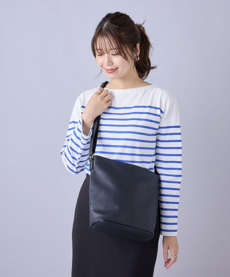 ショルダーバッグ/スモーキーシボフェイクレザー | ショルダーバッグ