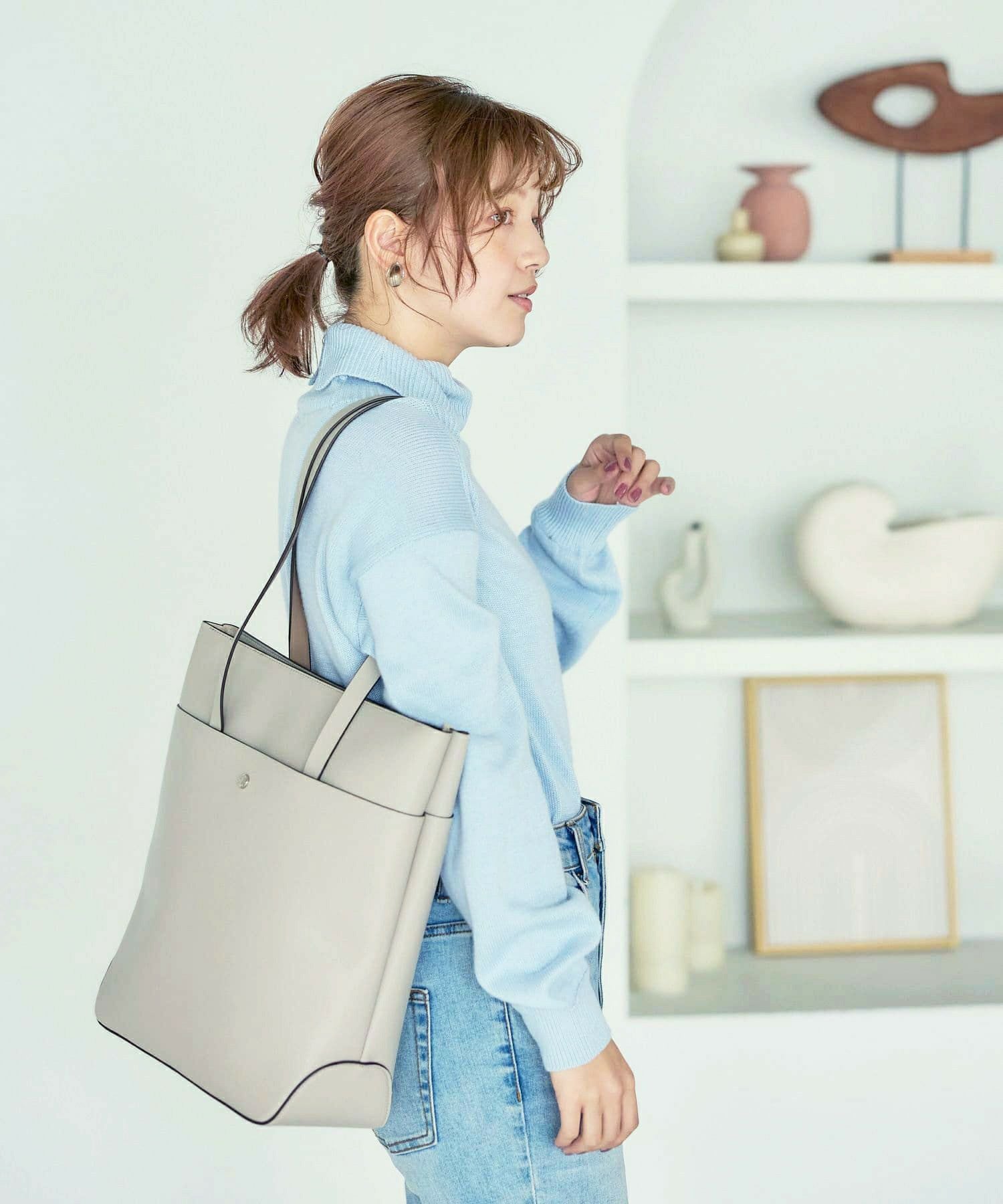 Legato Largo トートバッグ 軽量 縦型 13インチPC収納 A4 かるいかばん LG-P0120